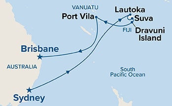 Fiji & South Pacific — Itinerary Map