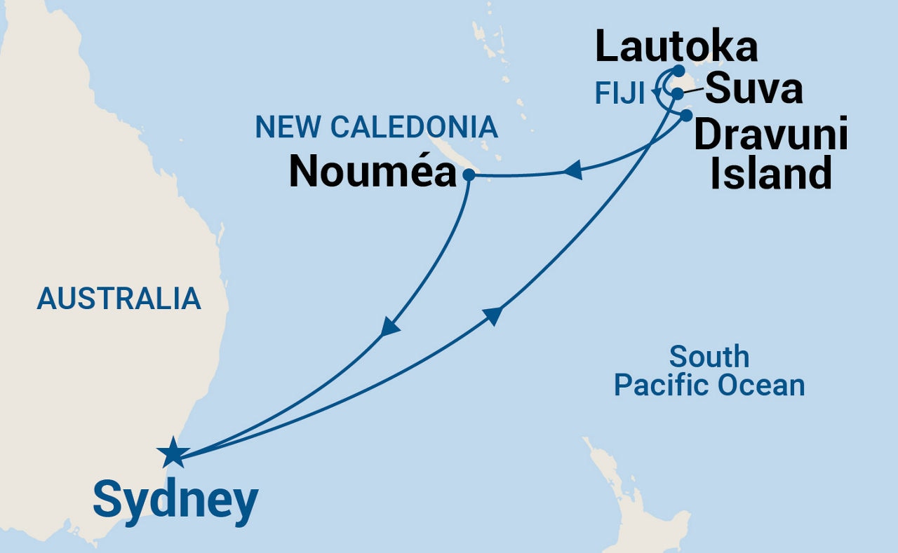 Fiji — Itinerary Map