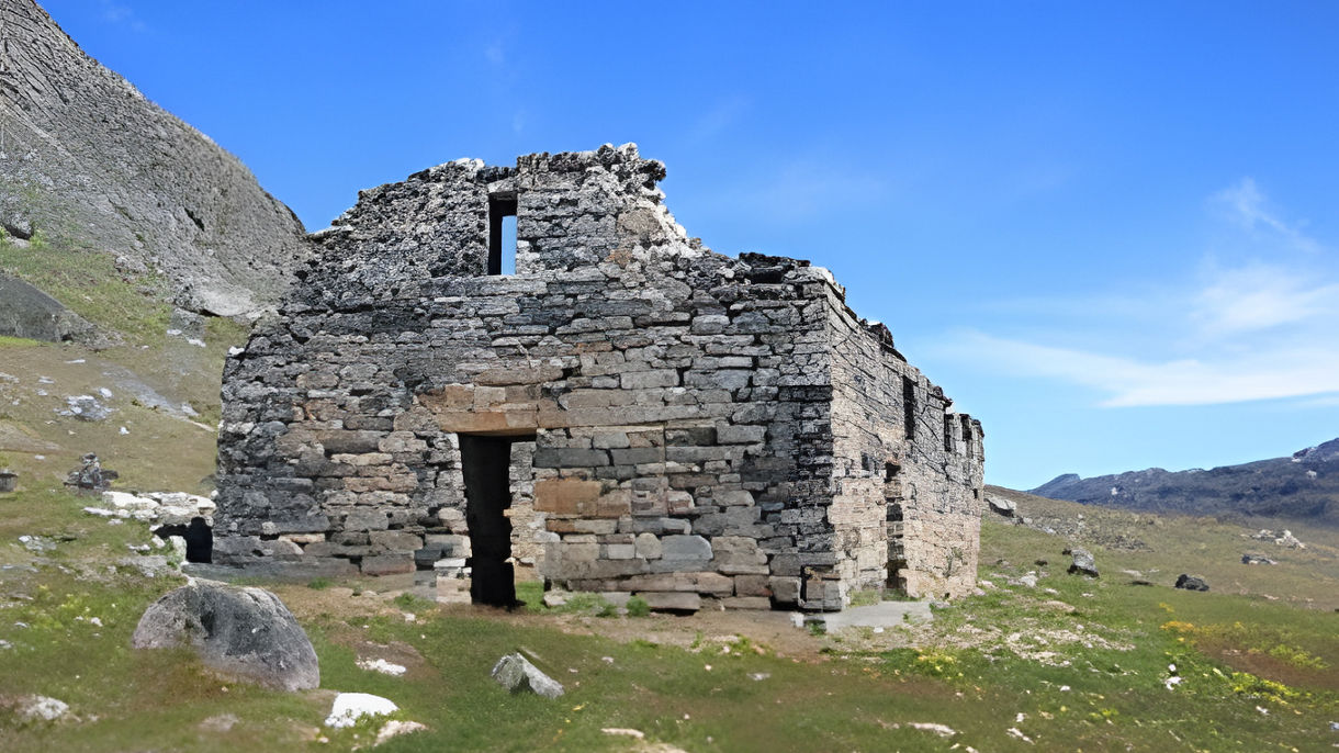 Hvalsey Church Ruins By Boat