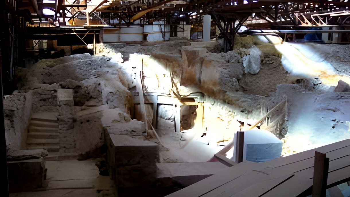 Ancient Akrotiri & Santorini Island (Guided in German)