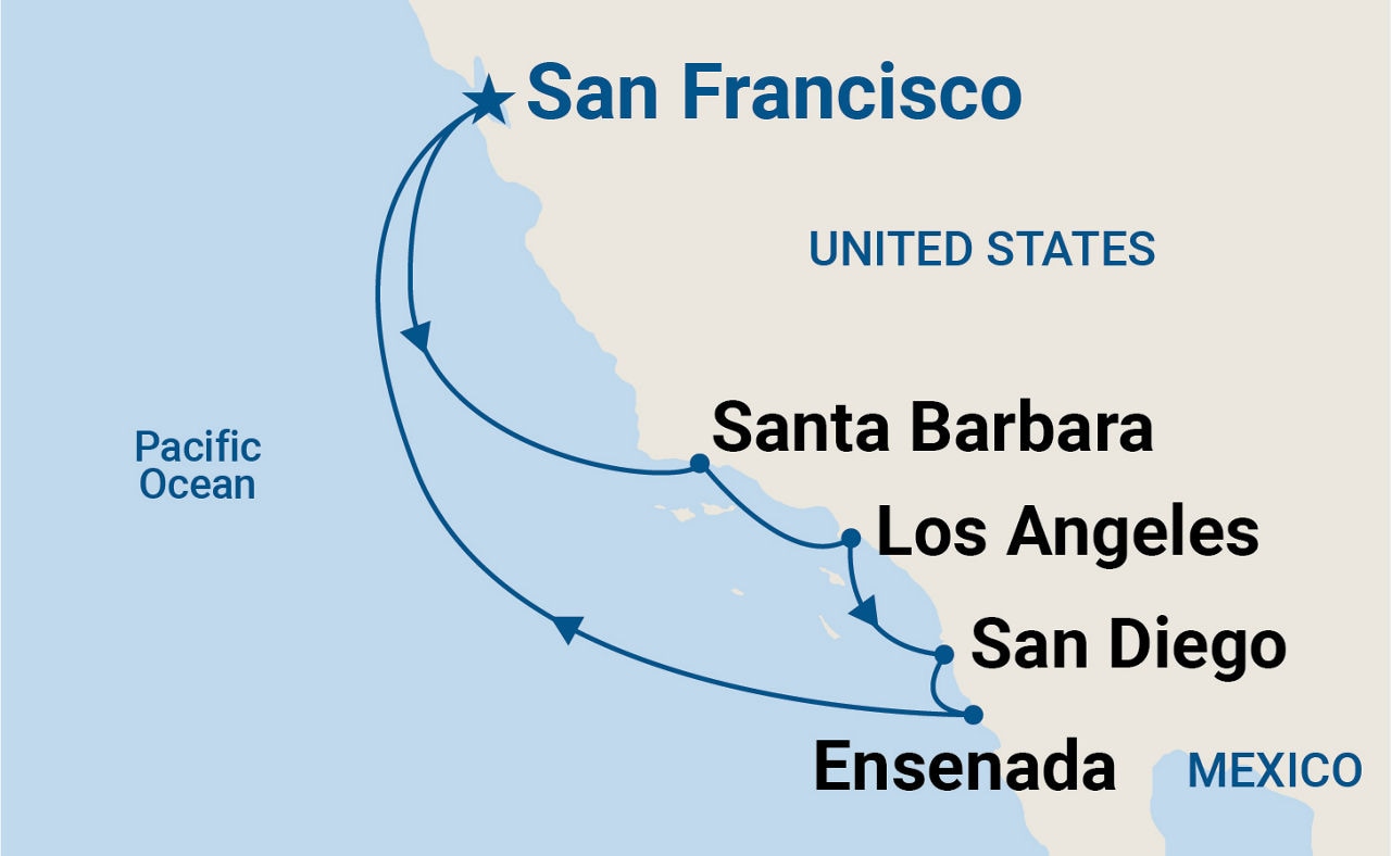 Classic California Coast — Itinerary Map