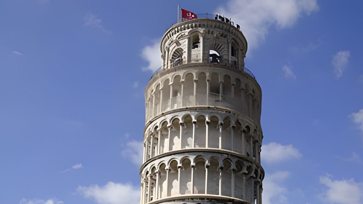 Easy Leaning Tower of Pisa by Trolley