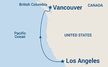 Pacific Coastal — Itinerary Map