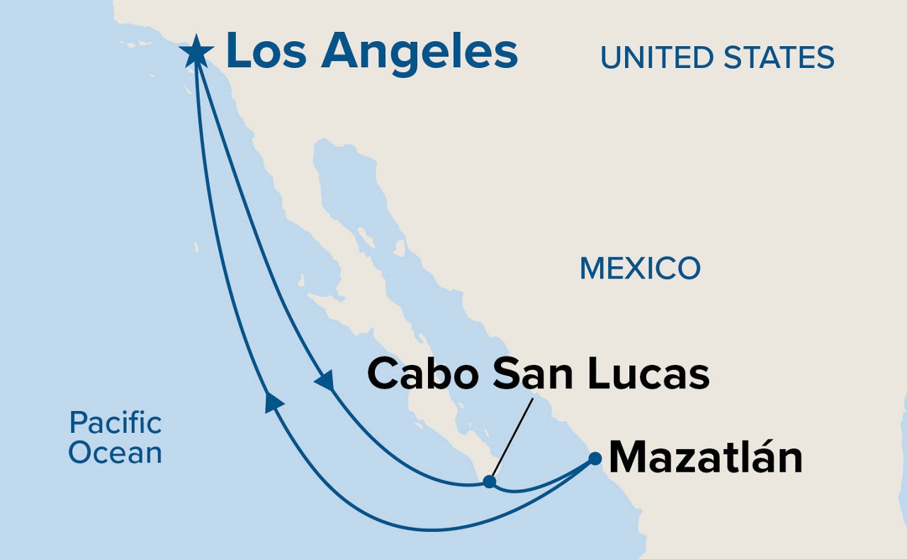 Mexican Riviera — Itinerary Map