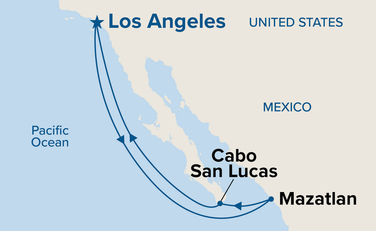 Mexican Riviera — Itinerary Map