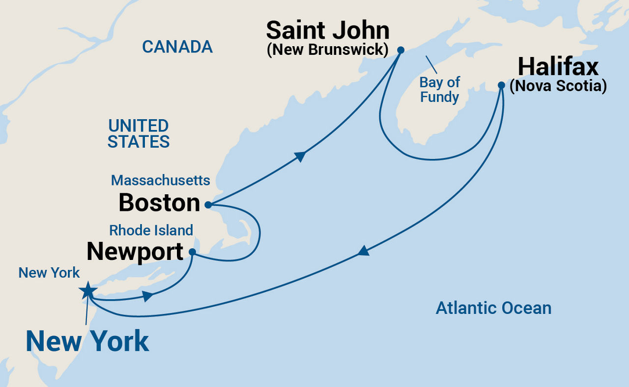 Best of Canada & New England — Itinerary Map