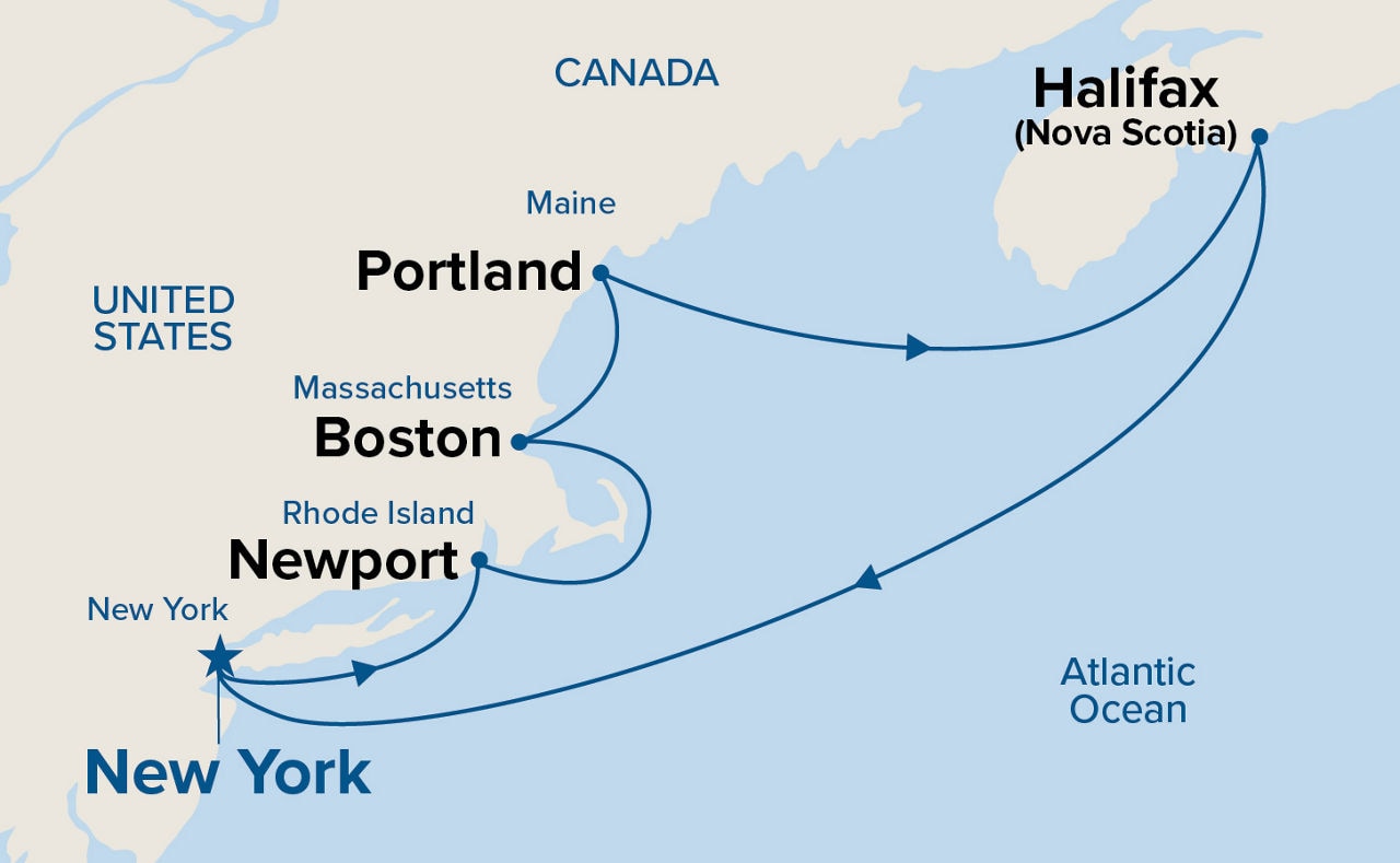 Best Of Canada & New England — Itinerary Map