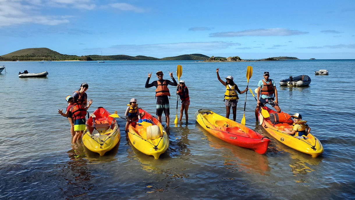Kayaking to Sainte Maire Island
