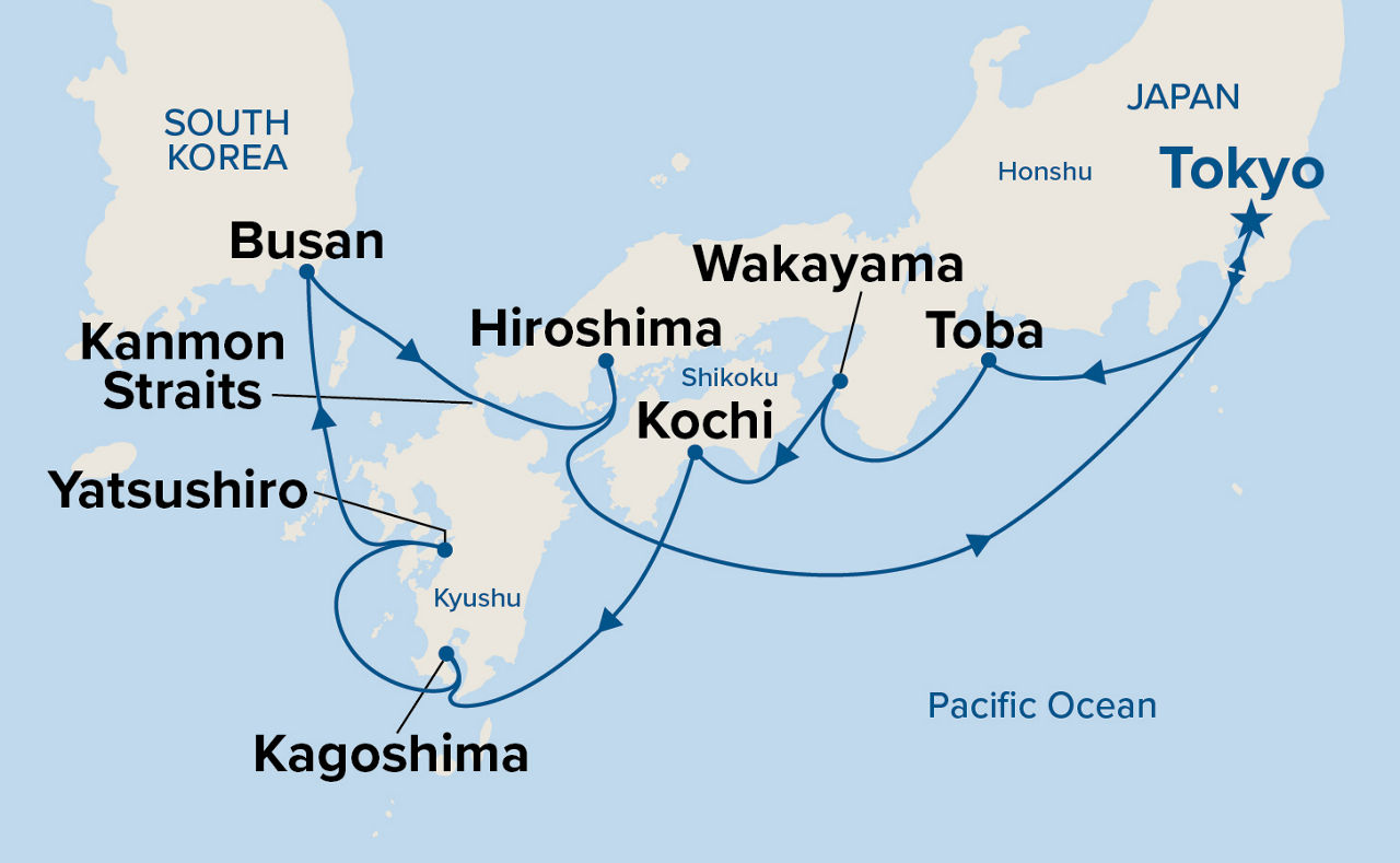 Japan Explorer Cherry Blossoms — Itinerary Map