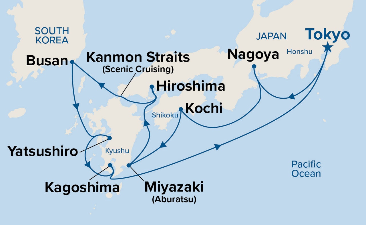 Japan Explorer Cherry Blossoms — Itinerary Map