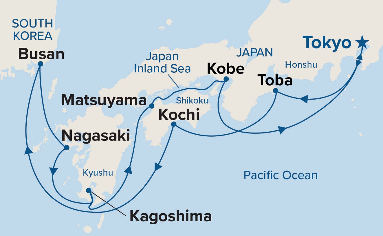 Japan Explorer Spring Flowers — Itinerary Map