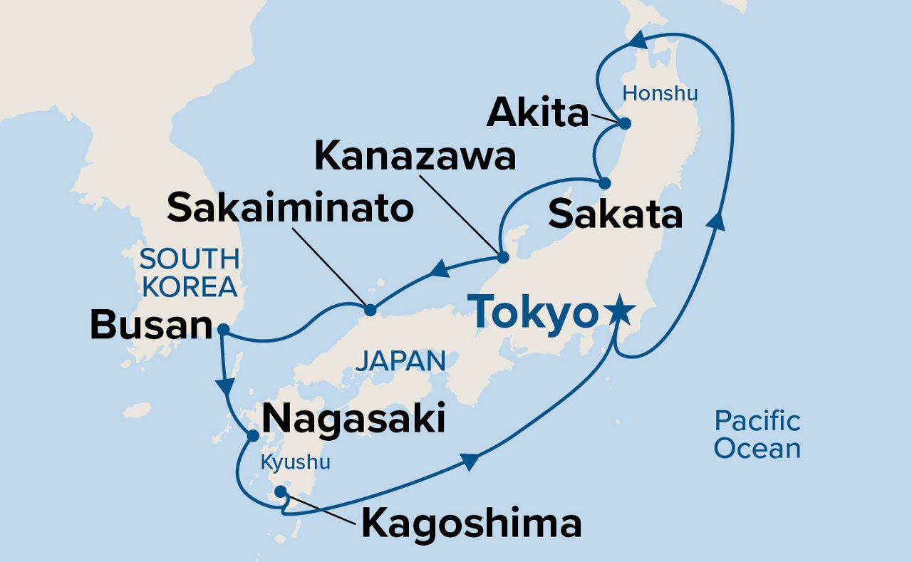 Circle Japan with Summer Festivals — Itinerary Map
