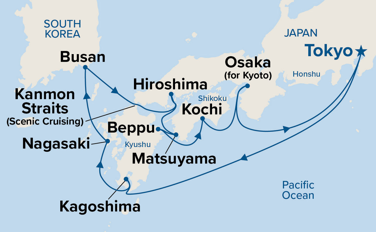 Japan Explorer Cherry Blossoms — Itinerary Map