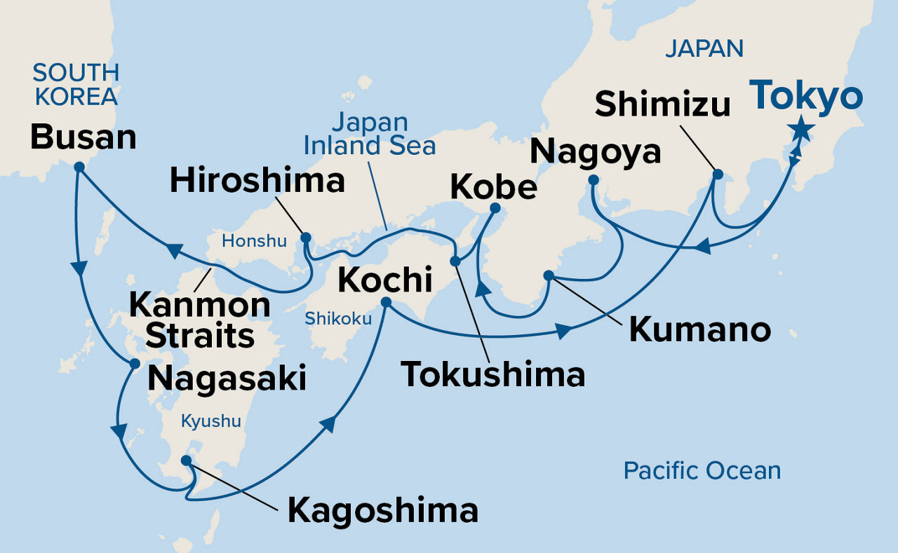 Japan Explorer with Kumano Fireworks — Itinerary Map