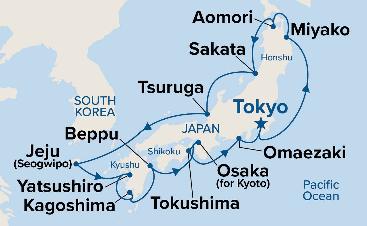 Circle Japan with Fall Foliage — Itinerary Map