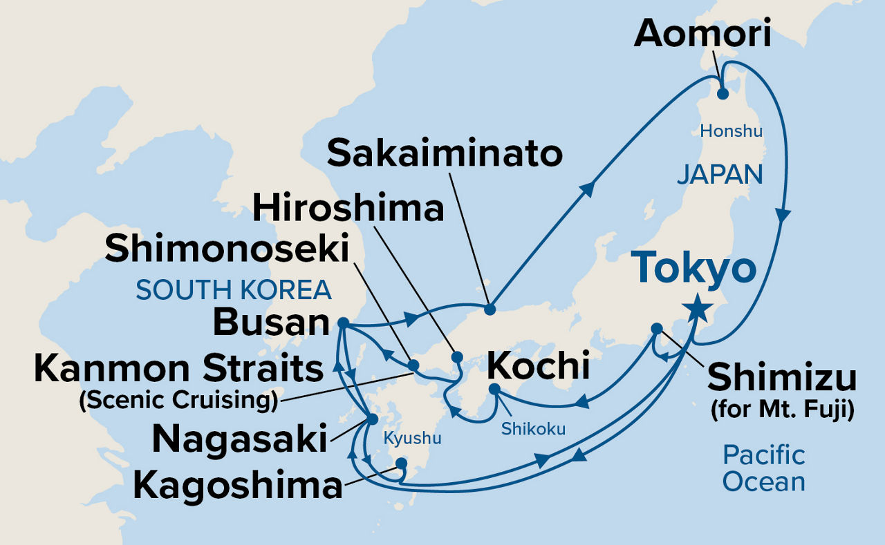 Grand Circle Japan — Itinerary Map