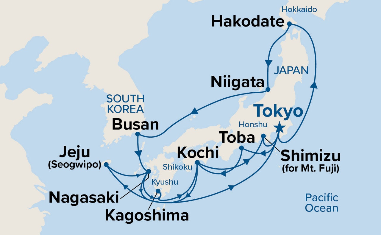 Grand Circle Japan — Itinerary Map