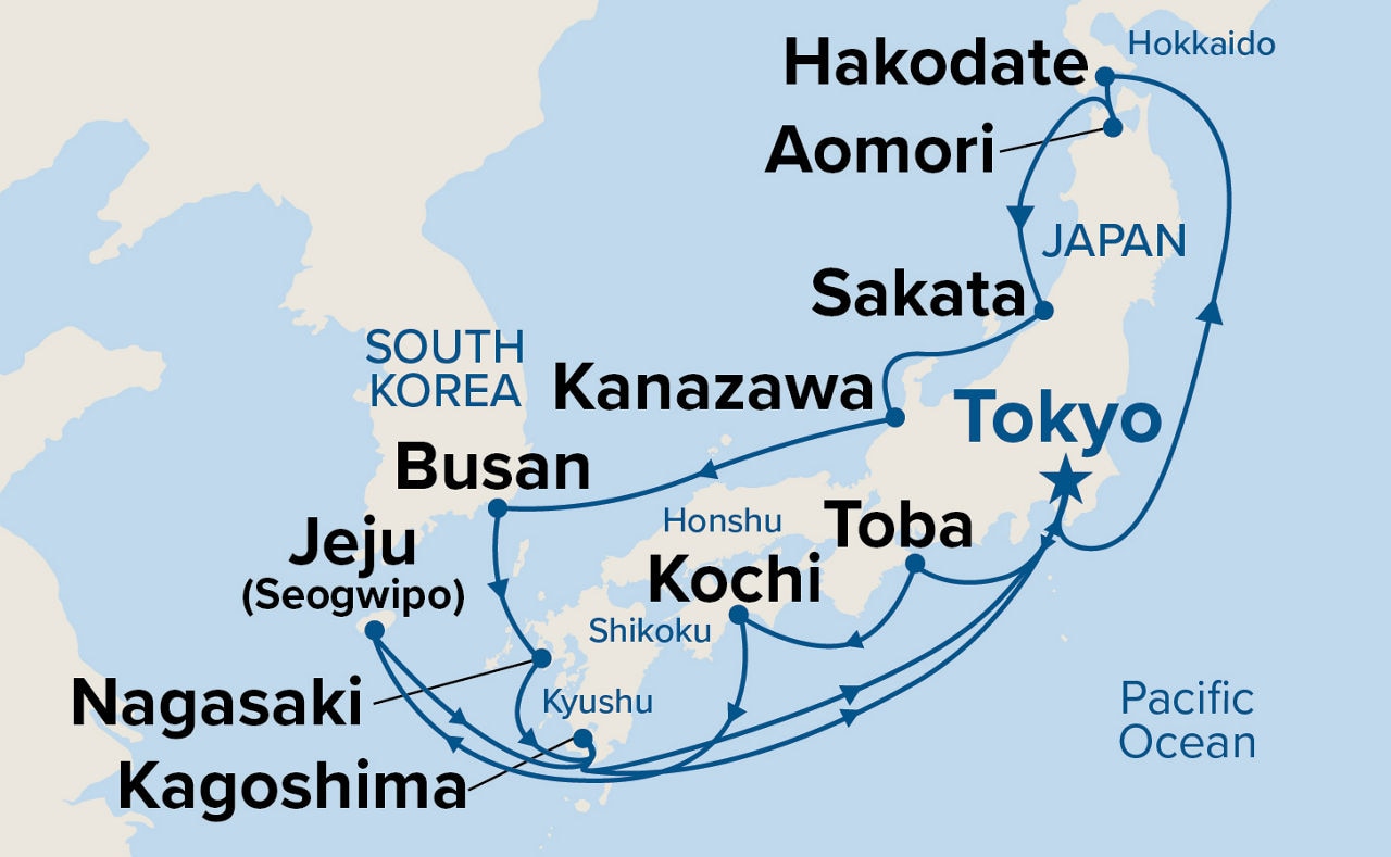 Grand Circle Japan — Itinerary Map