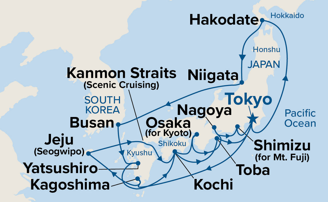 Grand Circle Japan — Itinerary Map