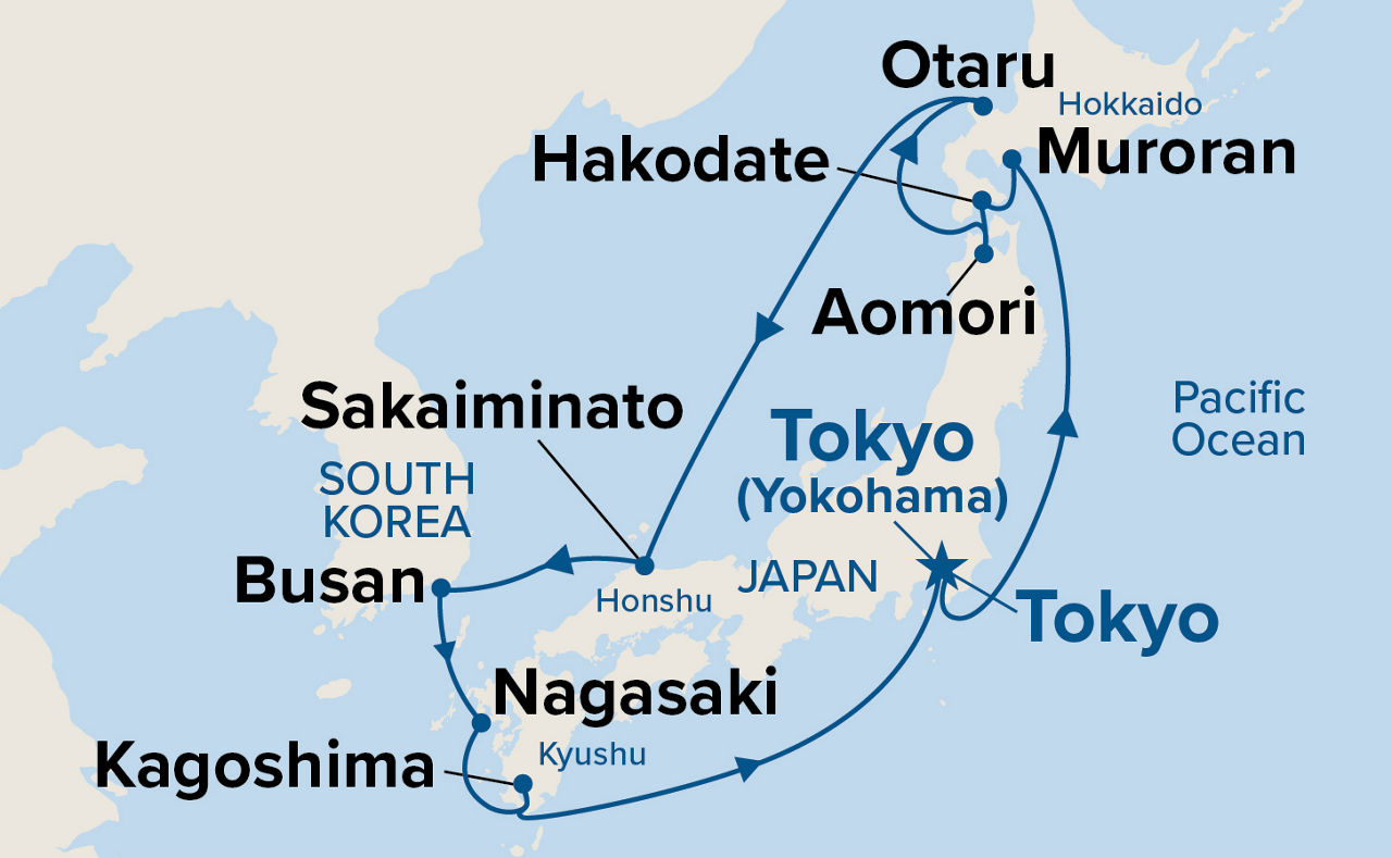 Hokkaido Cherry Blossoms — Itinerary Map