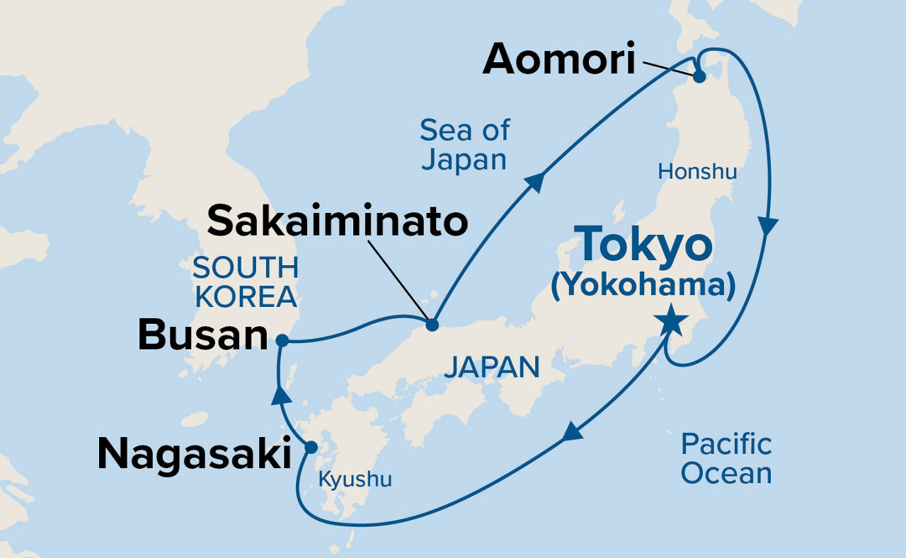 Sea of Japan — Itinerary Map