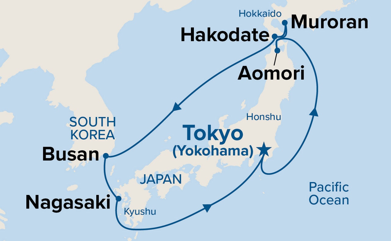 Hokkaido Cherry Blossoms — Itinerary Map