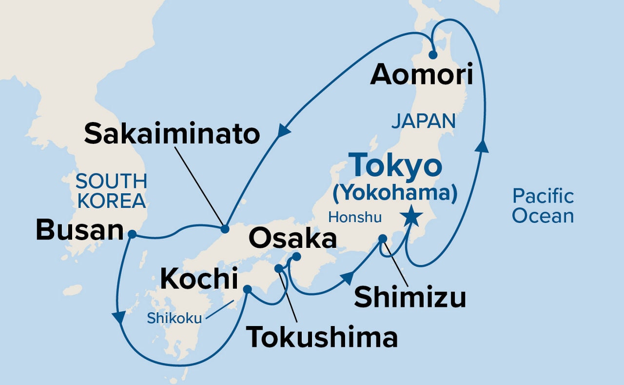 Circle Japan with Nebuta & Summer Festivals — Itinerary Map