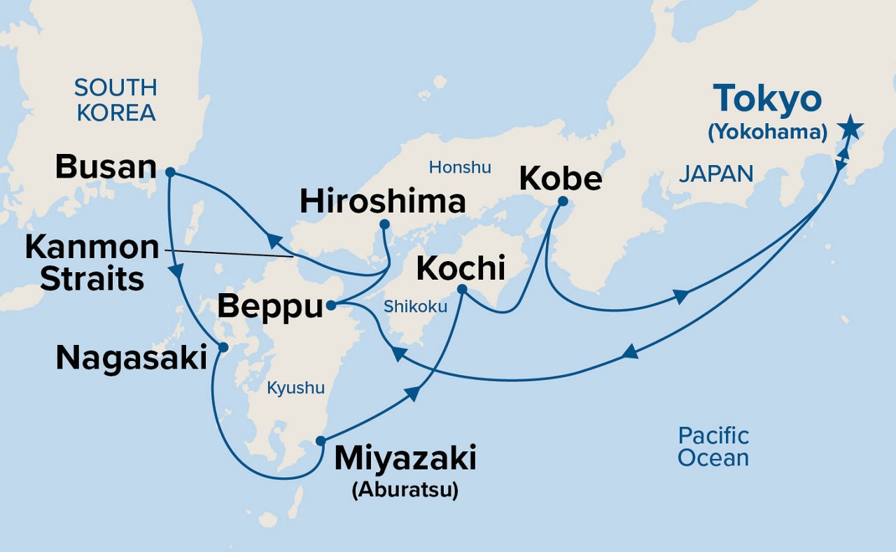Japan Explorer Cherry Blossoms — Itinerary Map