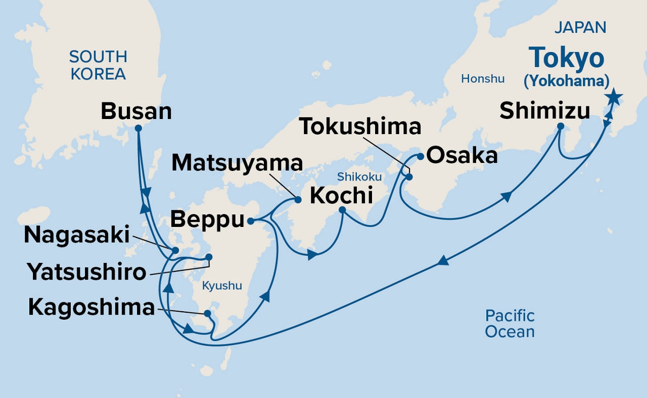 Japan Explorer Cherry Blossoms — Itinerary Map