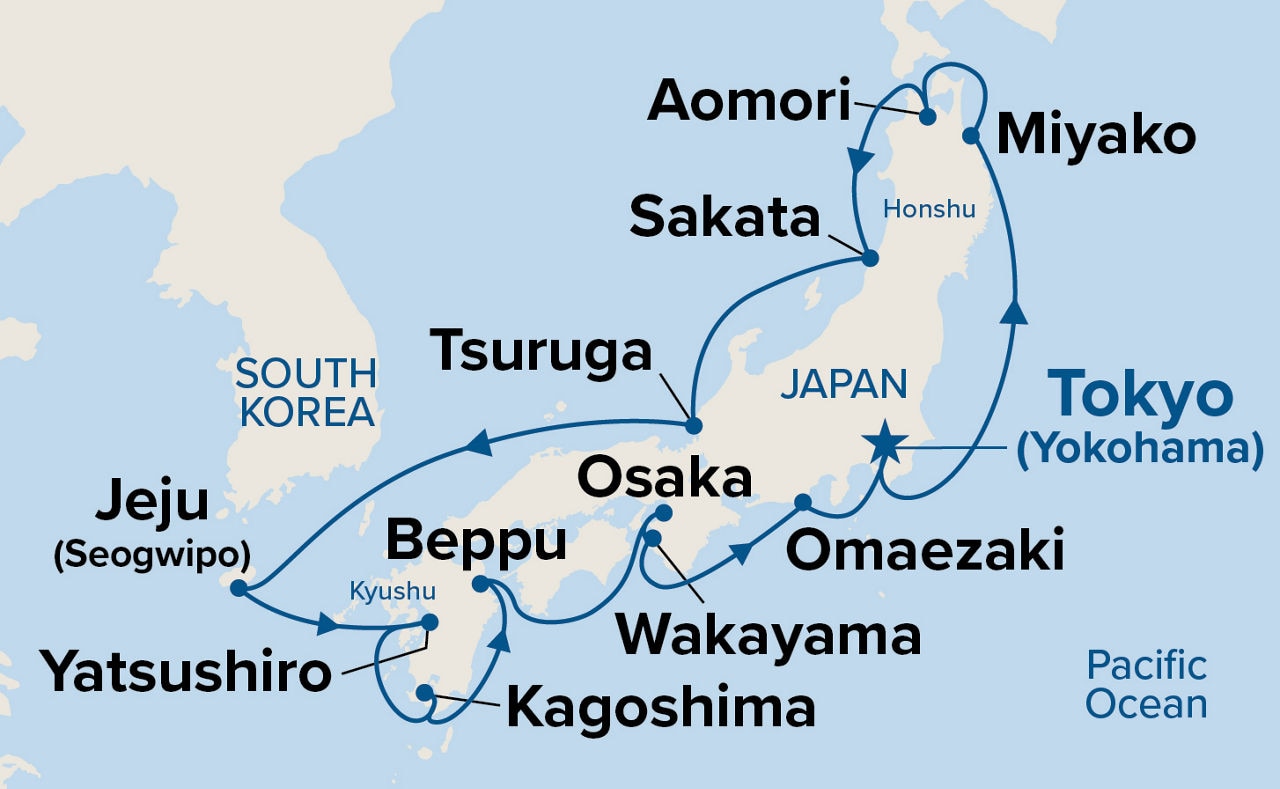 Grand Circle Japan with Fall Foliage — Itinerary Map