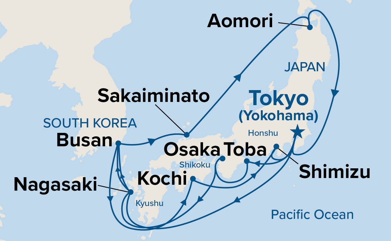 Grand Circle Japan — Itinerary Map