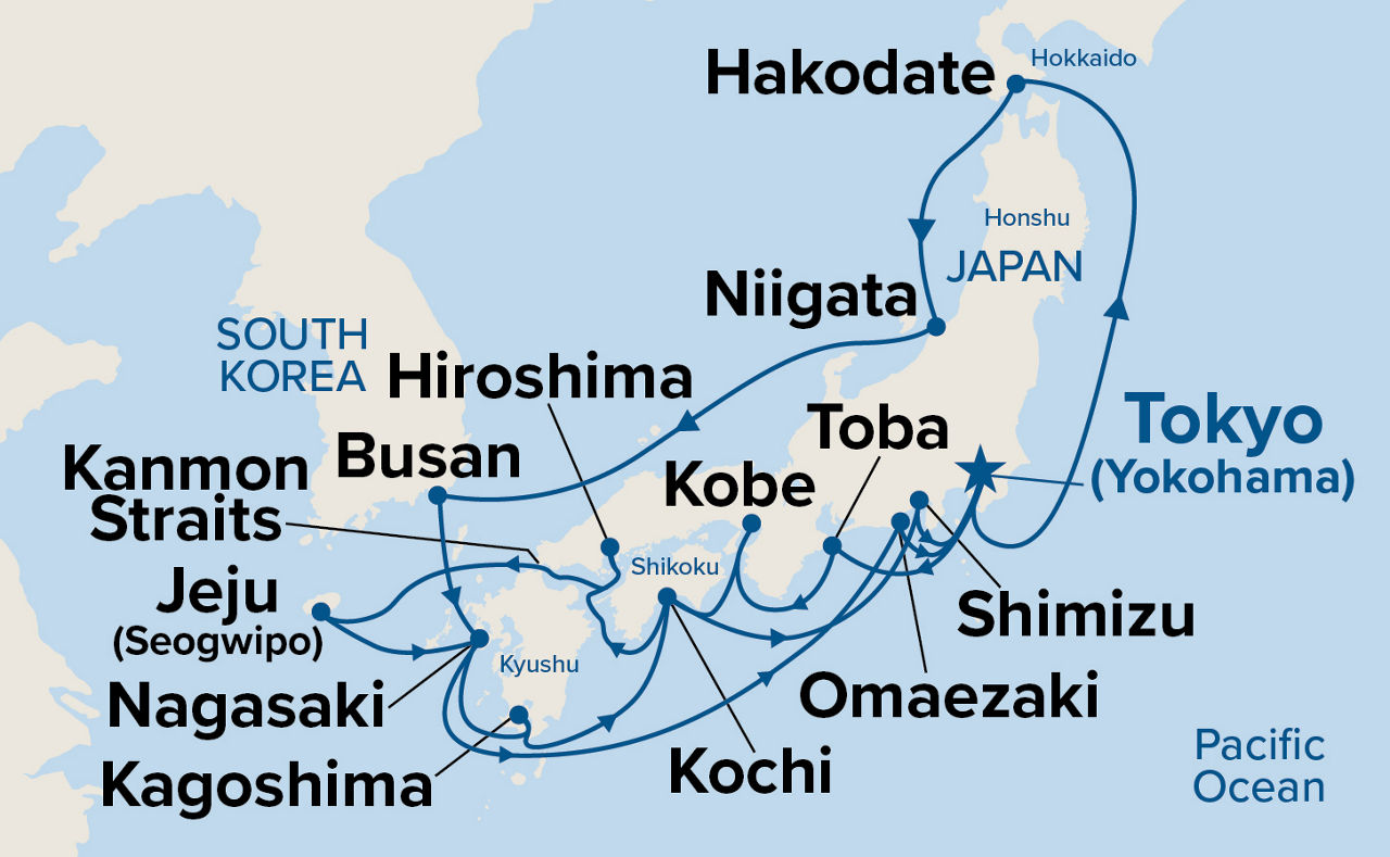 Grand Circle Japan — Itinerary Map