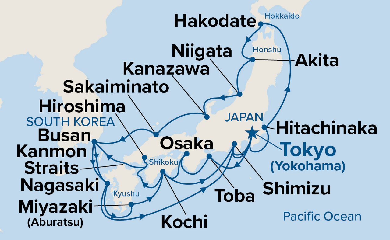 Ultimate Circle Japan with Fall Foliage — Itinerary Map