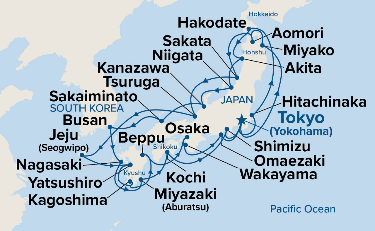 Ultimate Circle Japan with Fall Foliage — Itinerary Map