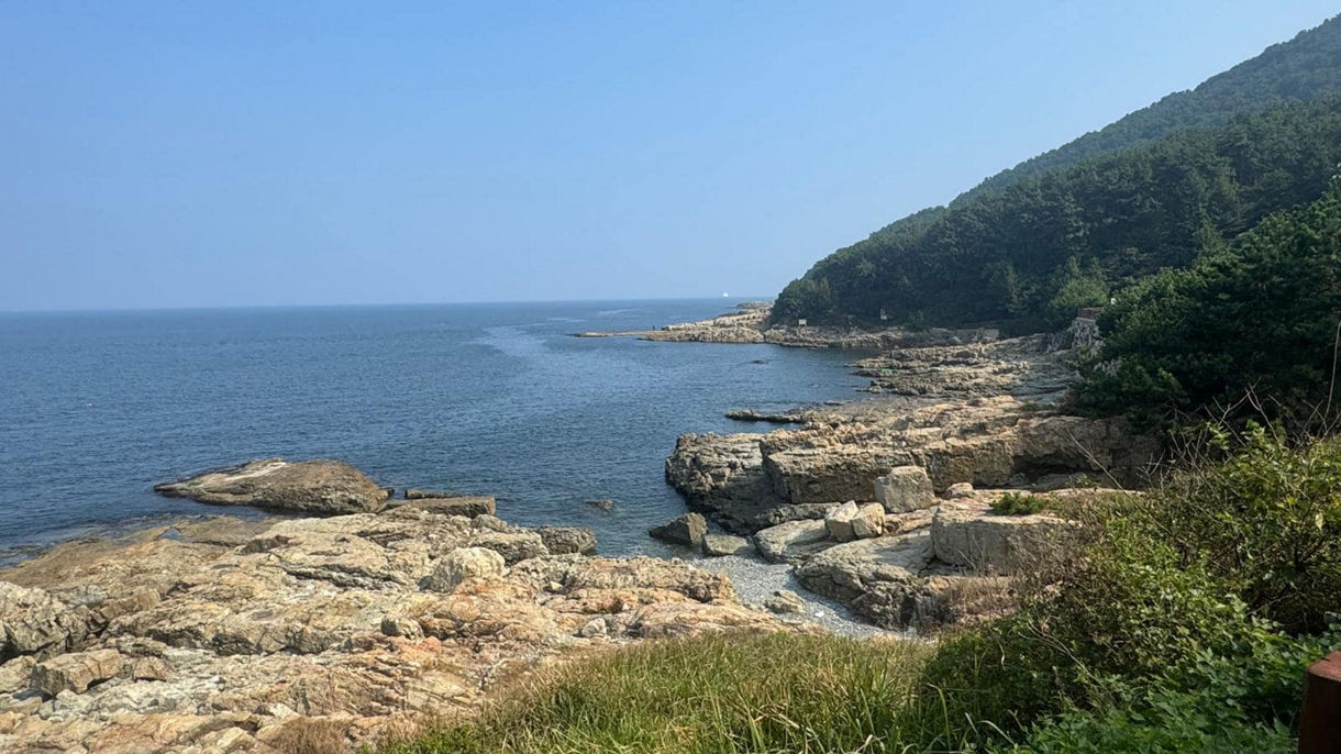 青い海を望む 海雲台ビーチトレインと二妓台海岸絶景散策(日本語ガイド)(Guided in Japanese)