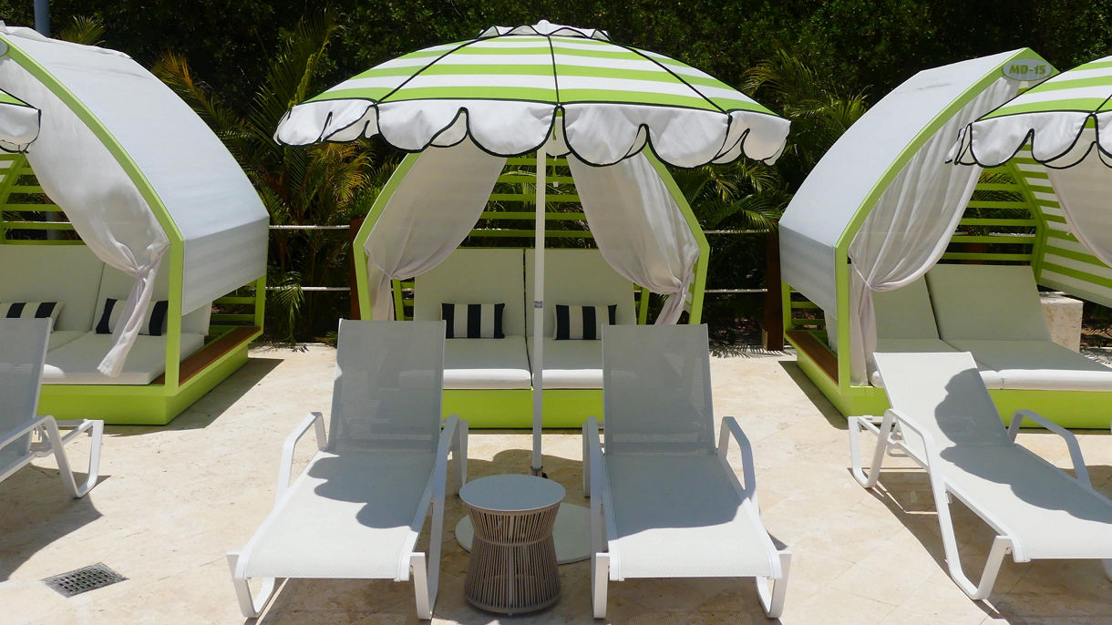 Poolside Daybed & Aerial Chairlift