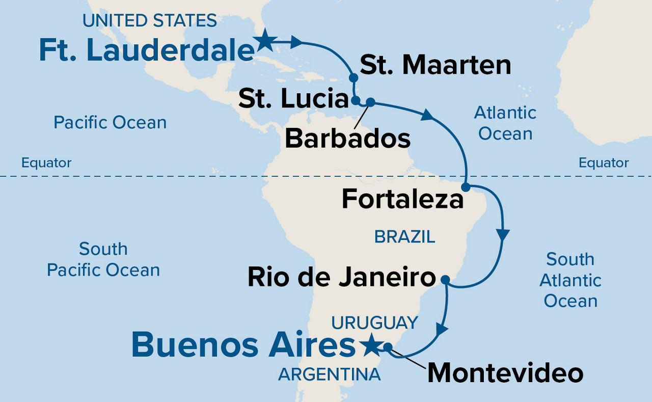 Brazilian Adventure — Itinerary Map