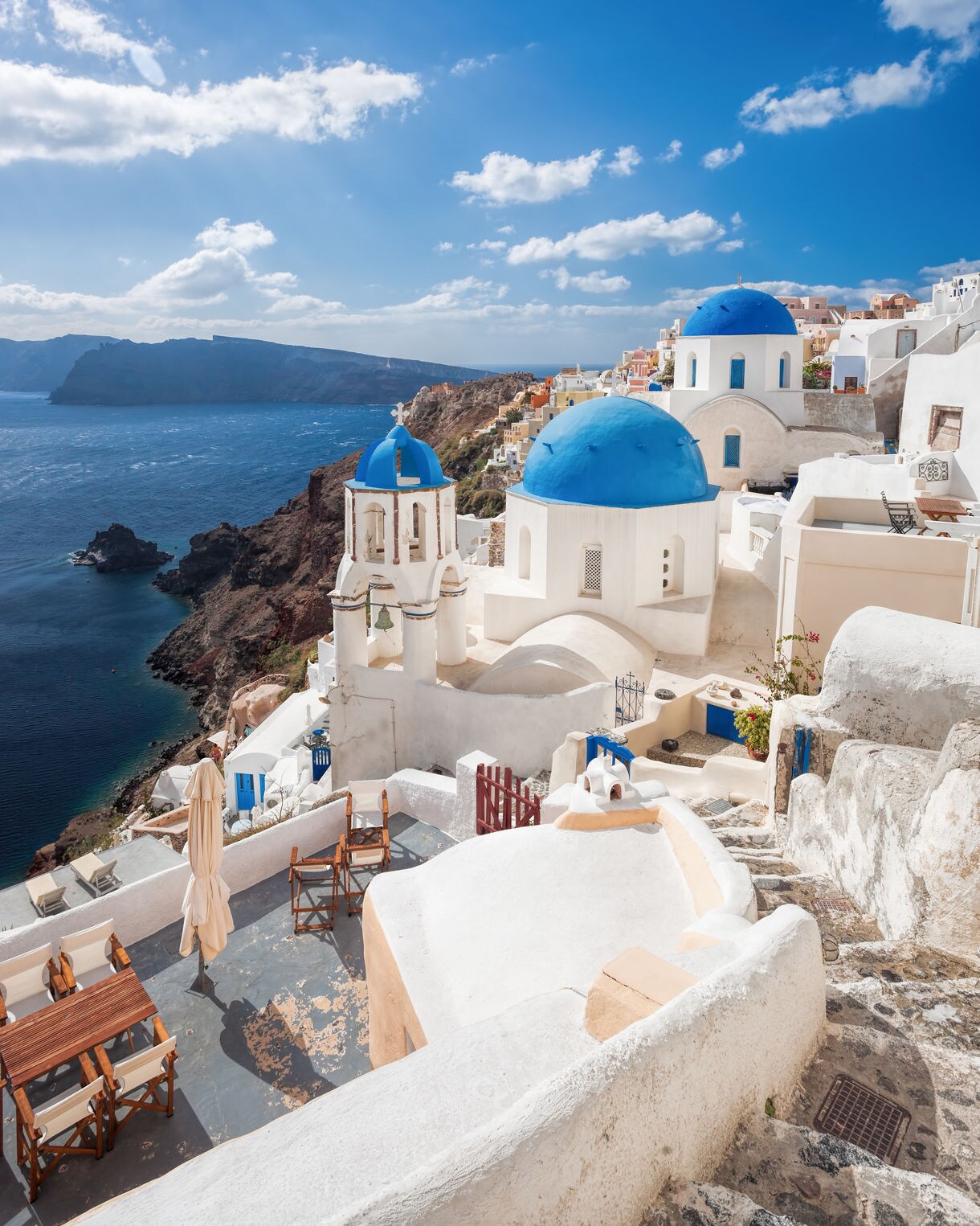 Beautiful Oia village on Santorini island in Greece