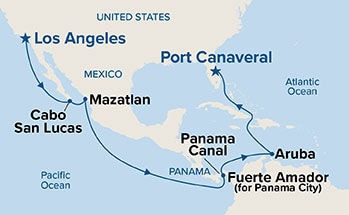 Panama Canal - Ocean To Ocean — Itinerary Map