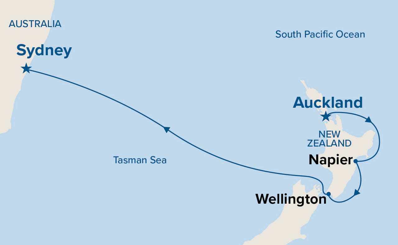 Australia & New Zealand — Itinerary Map
