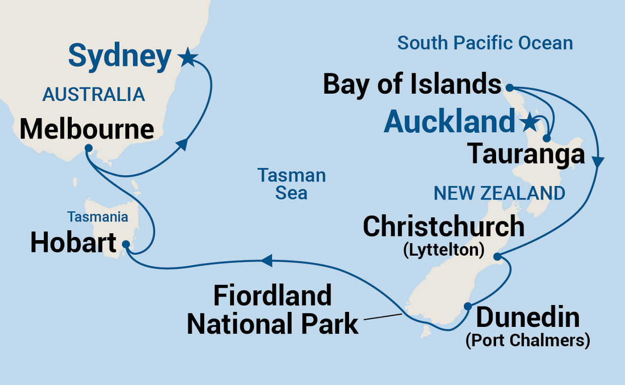 Round Australia — Itinerary Map