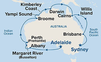 Round Australia — Itinerary Map