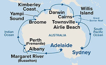 Round Australia — Itinerary Map