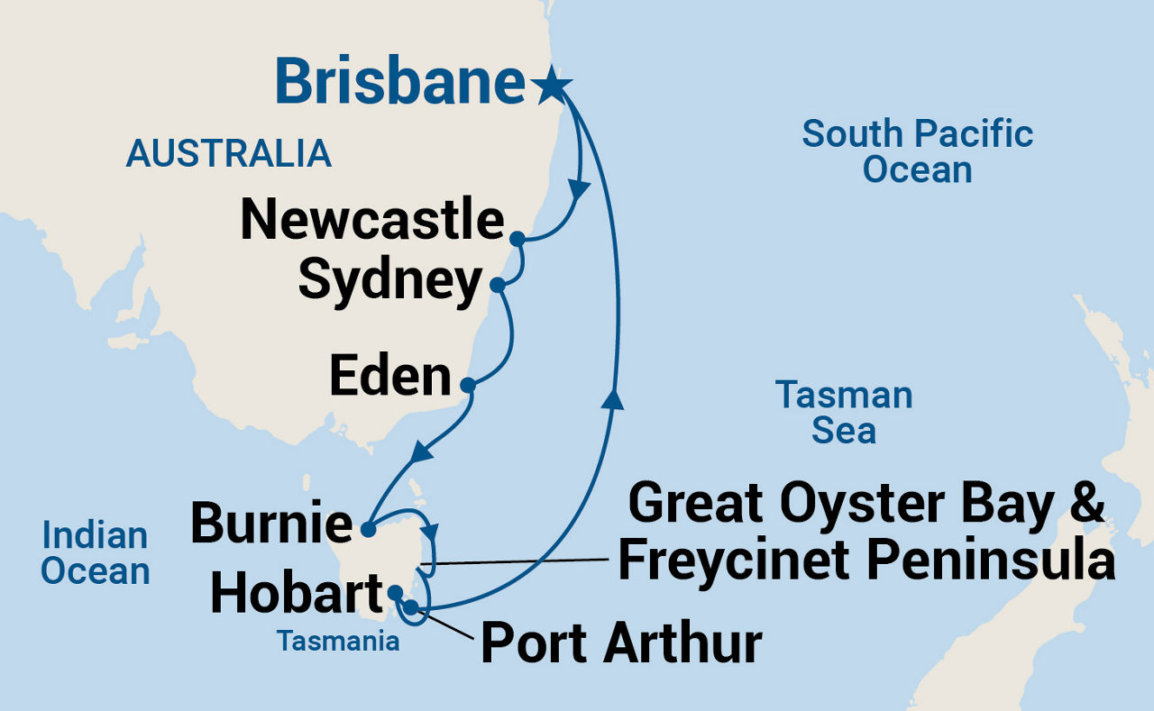 Tasmania — Itinerary Map