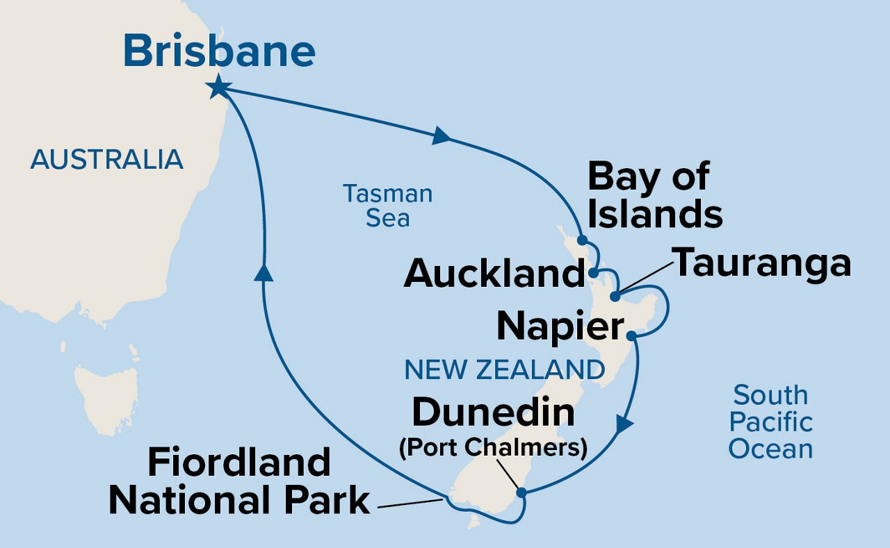New Zealand Holiday — Itinerary Map