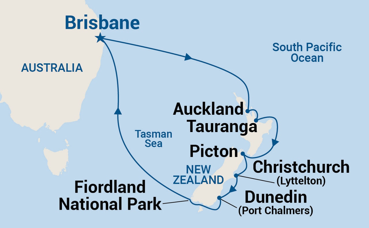 New Zealand — Itinerary Map