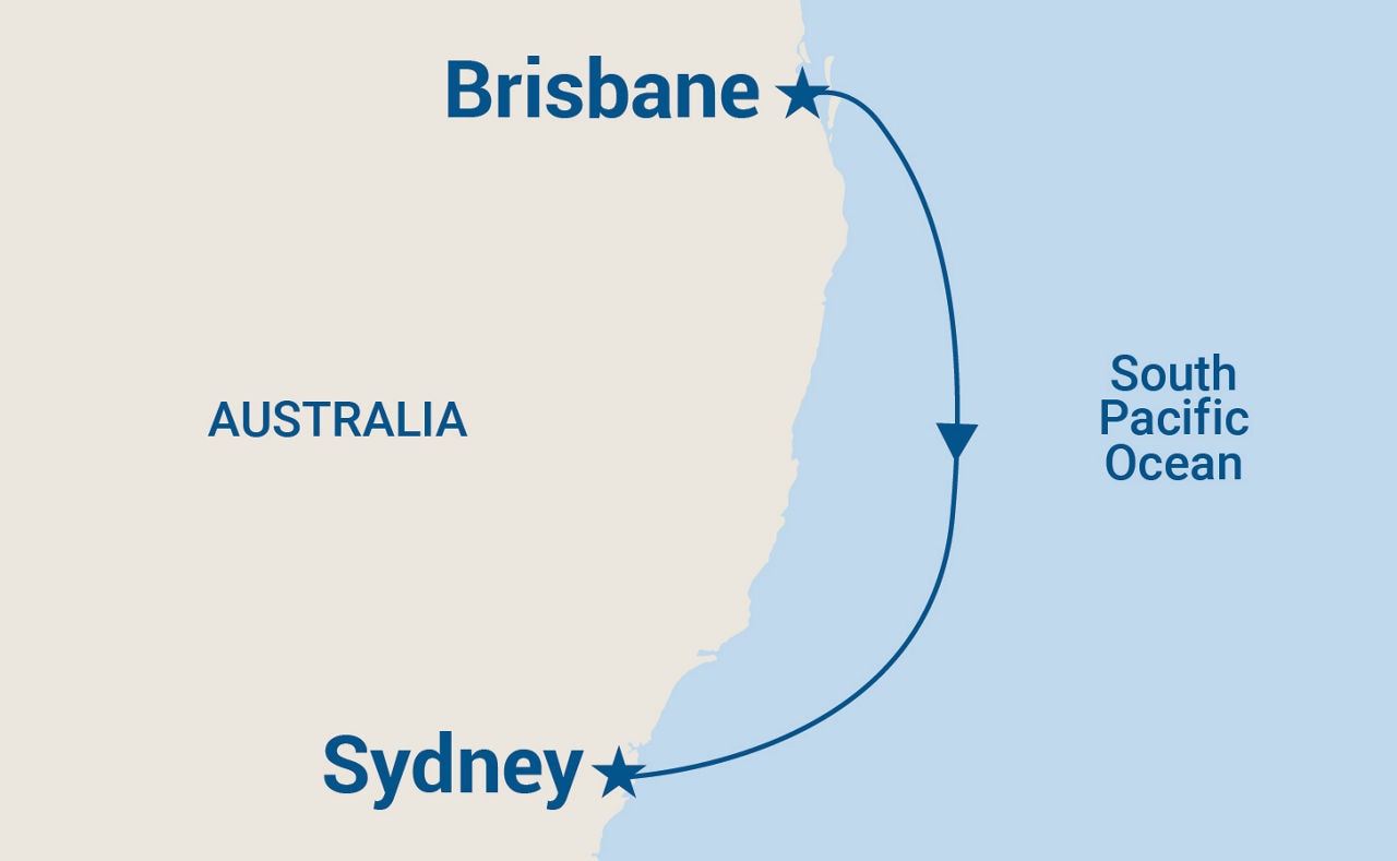 Australia Seacation — Itinerary Map