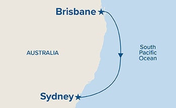 Australia Seacation — Itinerary Map