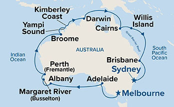 Round Australia — Itinerary Map