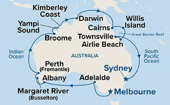 Round Australia — Itinerary Map